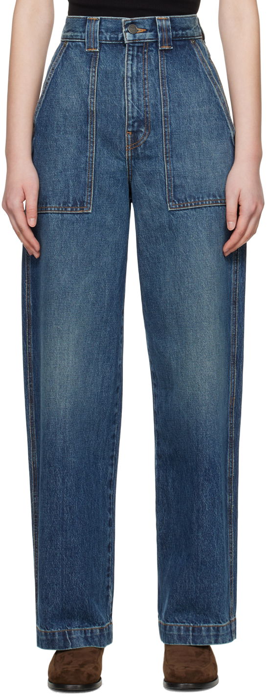 Kavbojke Khaite Blue 'The Hewitt' Jeans Mornarica | 1143908005