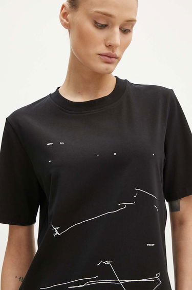 Majica HELIOT EMIL Print Relaxed-Fit T-Shirt Črna | PREAW24.W.09.126, 3