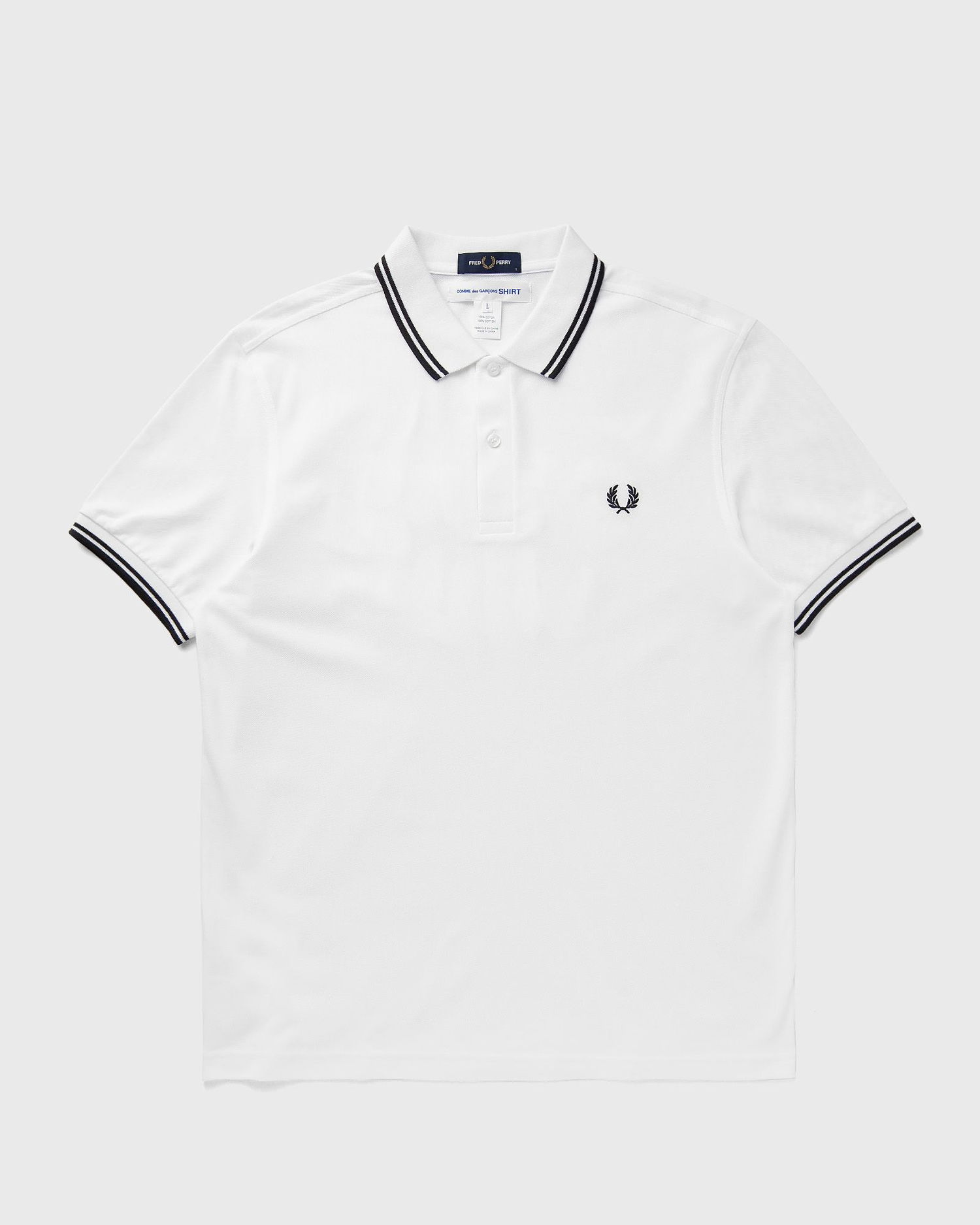 Polo majica Comme des Garçons Fred Perry Knit T-Shirt Bela | FO-T502-S25-3, 0