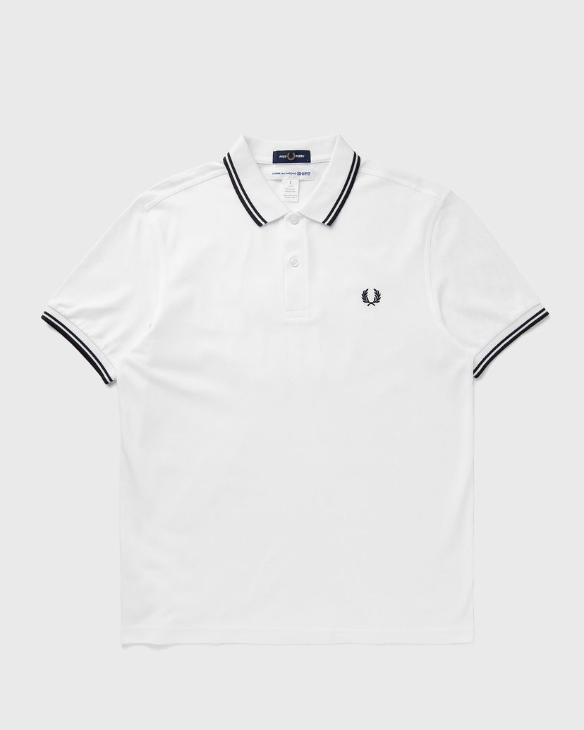 Polo majica Comme des Garçons Fred Perry Knit T-Shirt Bela | FO-T502-S25-3