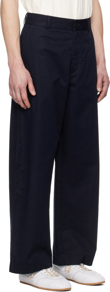Hlače Studio Nicholson Studio Nicholson Bosworth Wide-Leg Trousers Mornarica | BOSWORTH SNM - 1297, 1