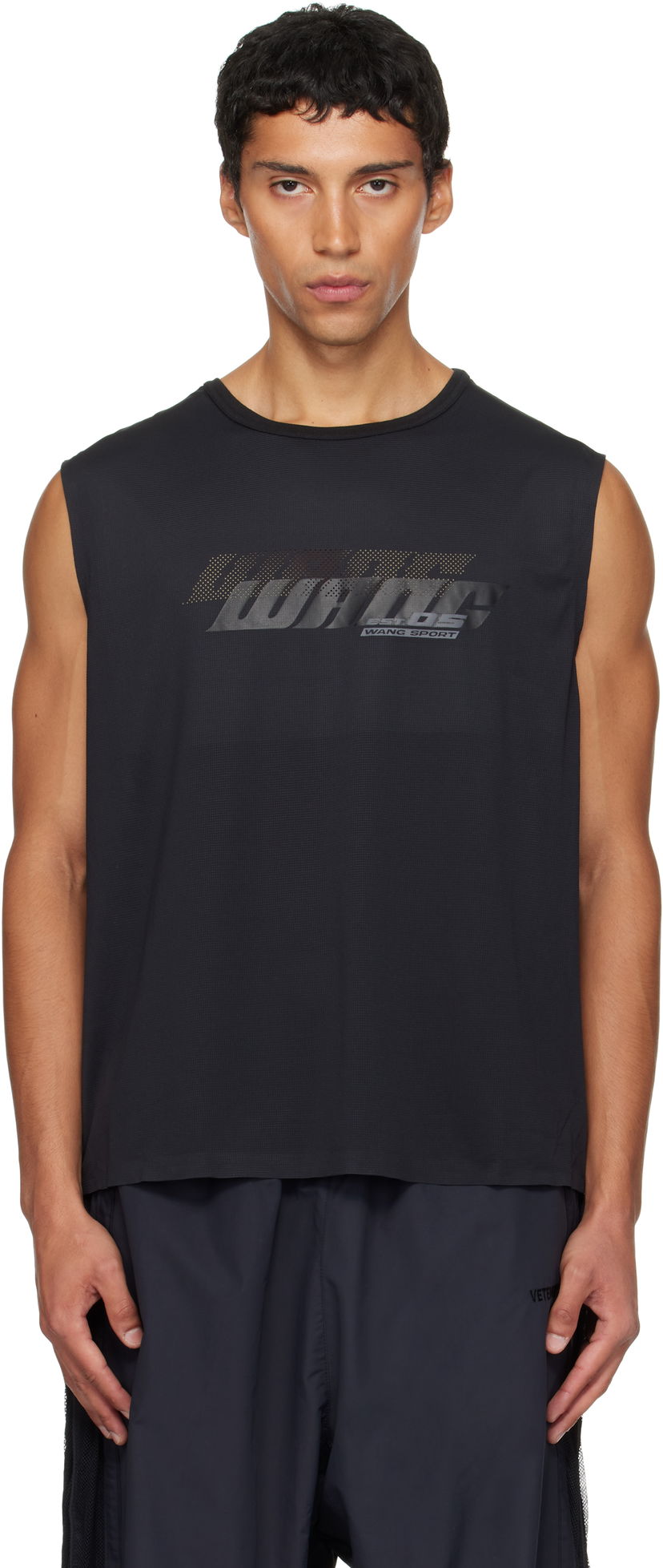 Majica brez rokavov Alexander Wang Alexander Wang Graphic Logo Muscle Tank Top Črna | 6CC3251089