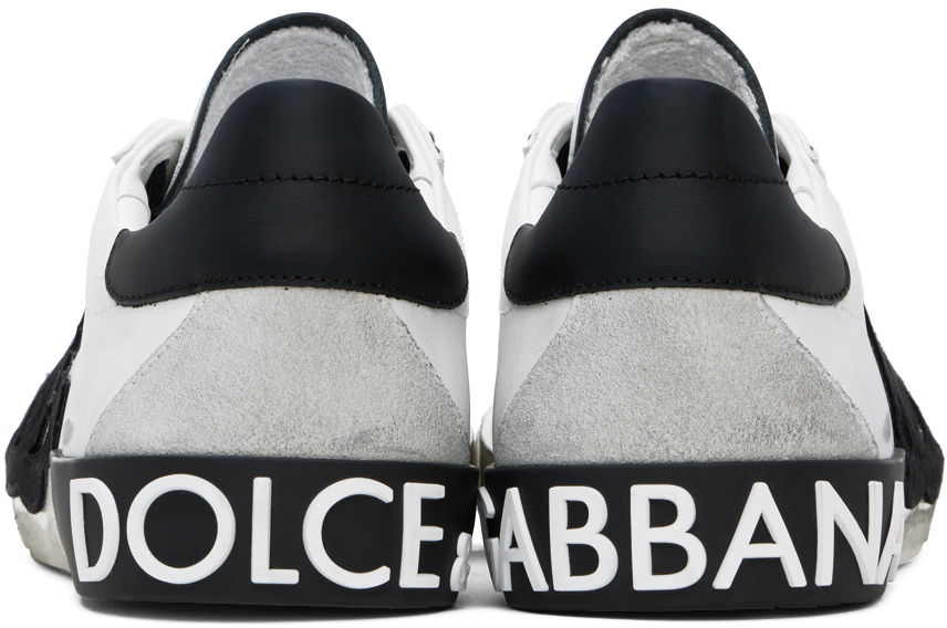 Superge in čevlji Dolce & Gabbana Off-White Portofino Vintage Sneakers Bela | CS2203AO277, 1