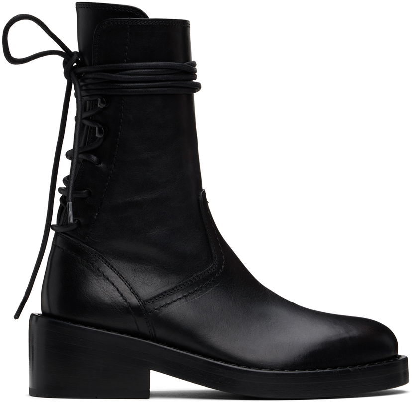 Oblačila Ann Demeulemeester Ann Demeulemeester Henrica Leather Boots Črna | 2201-W-A02-380-099
