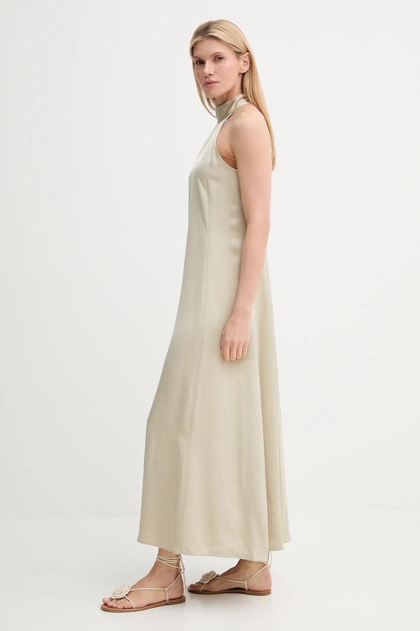 Obleke Samsoe Samsoe Samsoe Samsoe SANETTLE Maxi Halter Dress Bež | F25200104, 1