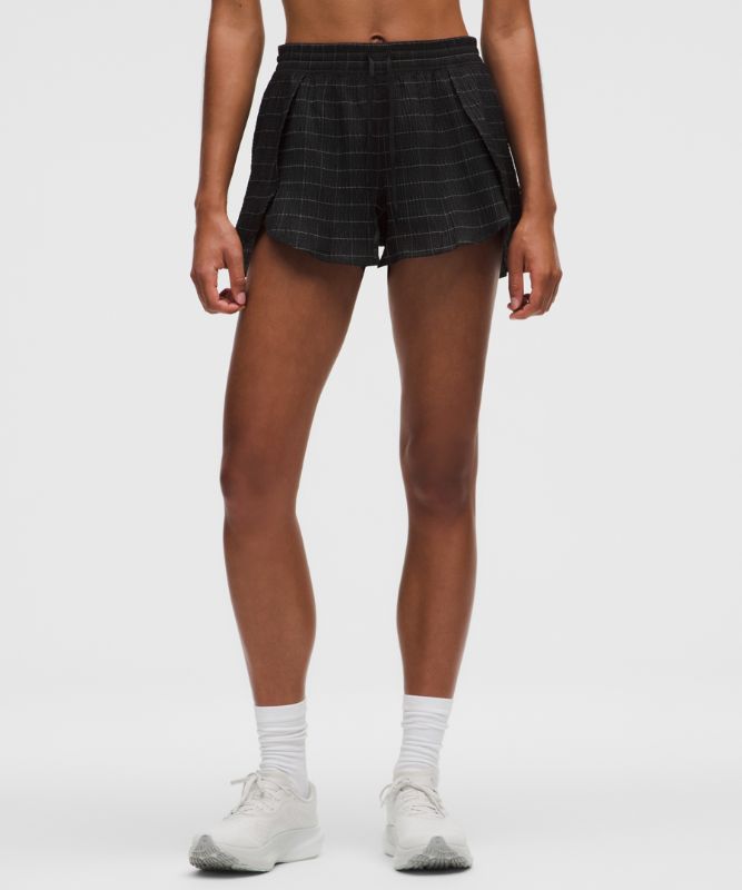 Kratke hlače lululemon Negative Split Textured Reflective Running Shorts Črna | prod20003643, 1