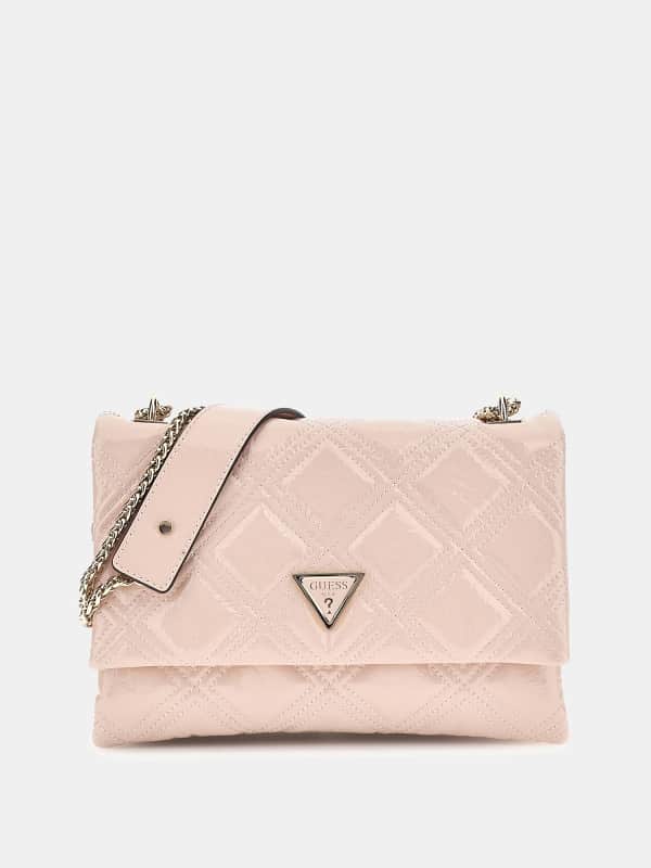 Torbica GUESS Deesa Patent Crossbody Roza | HWTG9224210