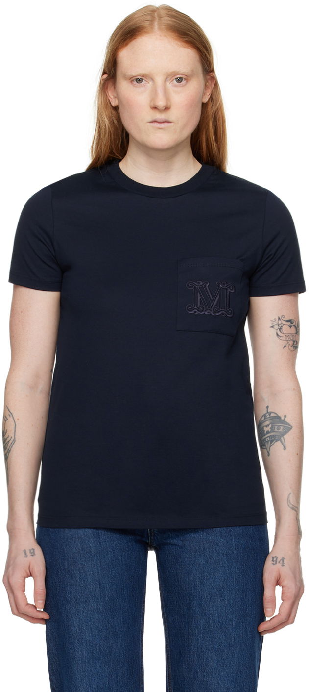 Majica Max Mara Max Mara Crewneck Pocket Tee Mornarica | 2411941032600