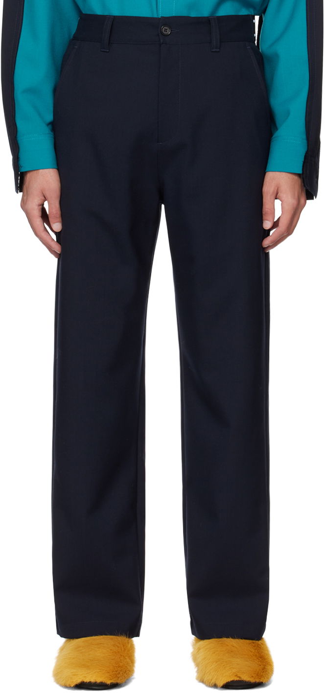 Hlače Marni Four-Pocket Trousers Mornarica | PUMU0242U0 TW839