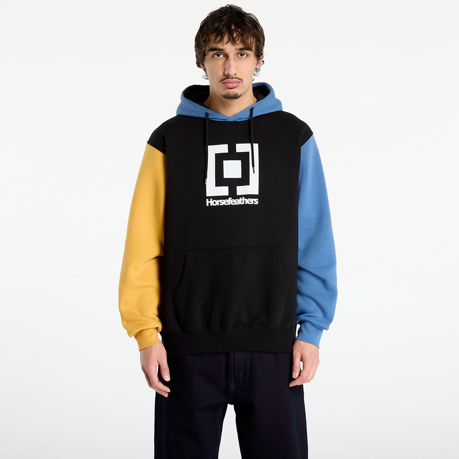 Pulover Horsefeathers Leader Color Block Hoodie Večbarvna | SM1355E, 0