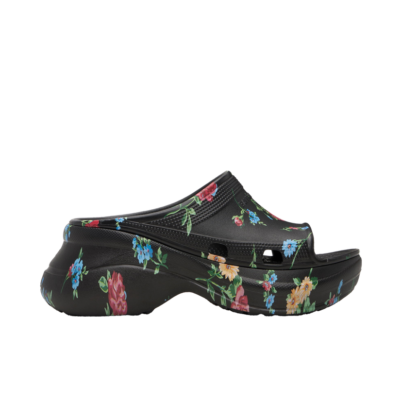 Superge in čevlji Balenciaga Balenciaga Crocs Edition Floral Pool Slides Črna | 677389W1S8G