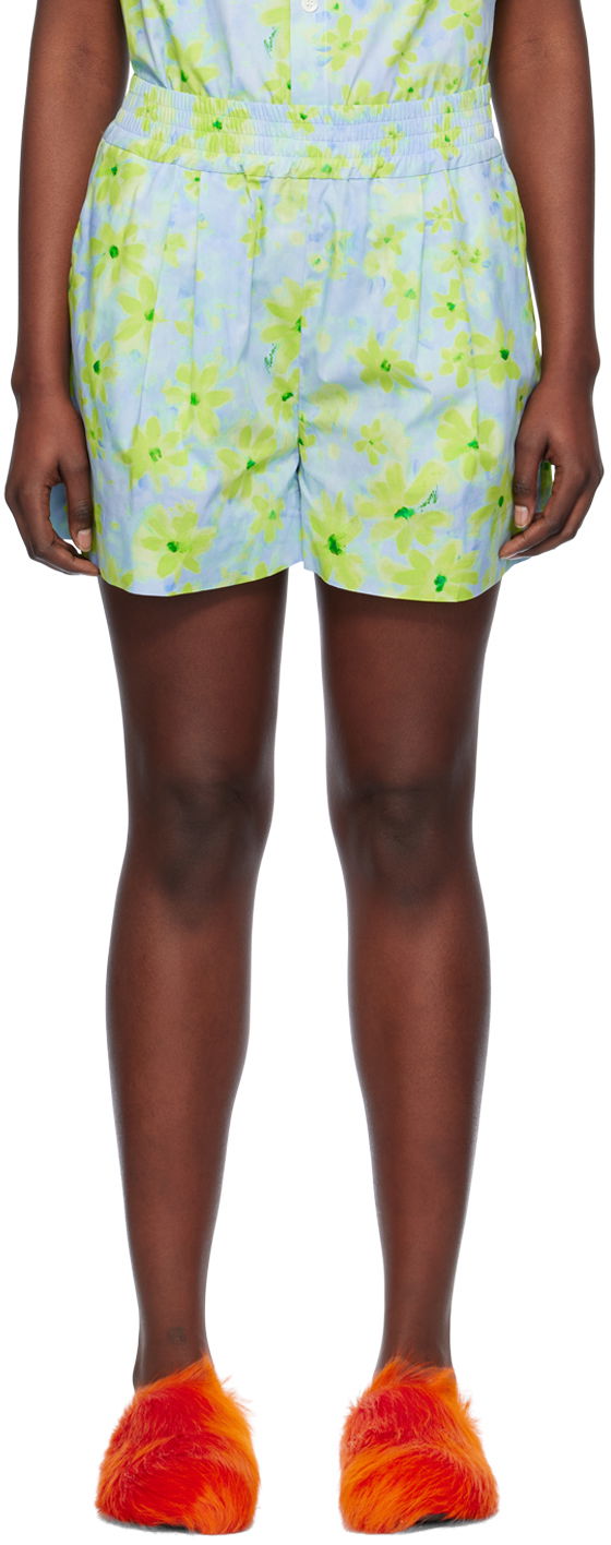 Kratke hlače Marni Parade Shorts Zelena | PAMA0387S0 UTC330