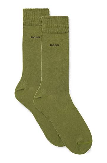 Nogavice BOSS Two-Pack of Regular-Length Socks Zelena | 50467709