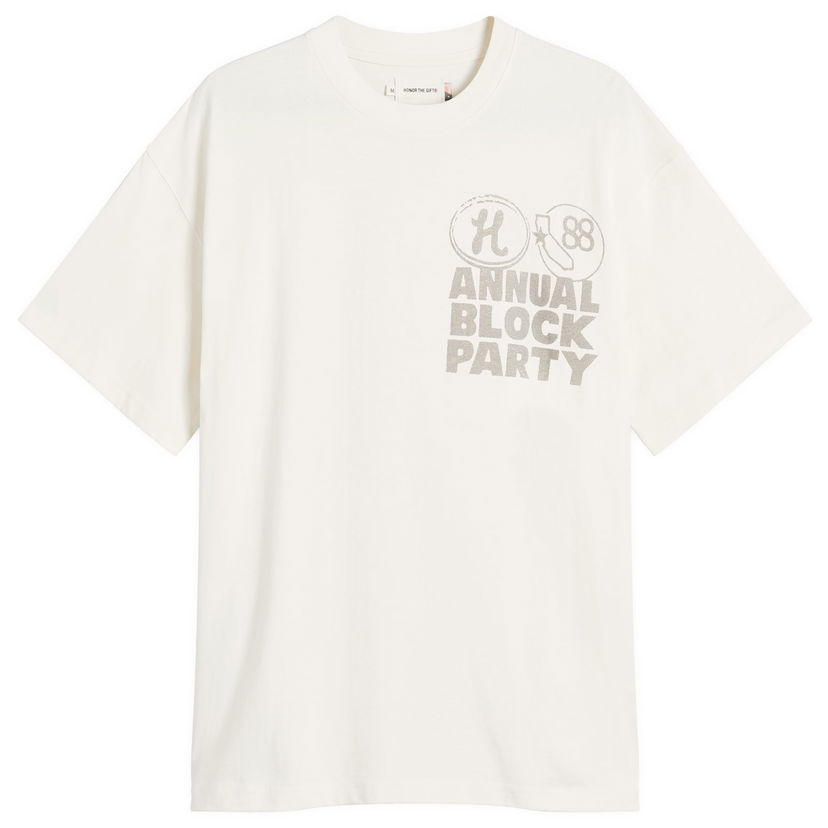 Majica Honor The Gift Annual Block Party T-Shirt Bela | HTG250241-BON