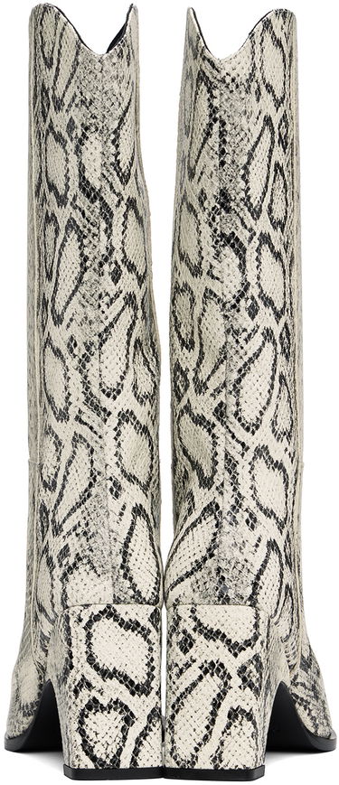 Superge in čevlji Coperni Snake Print Bridge Cowboy Boots Bela | COPSH16F6003, 1