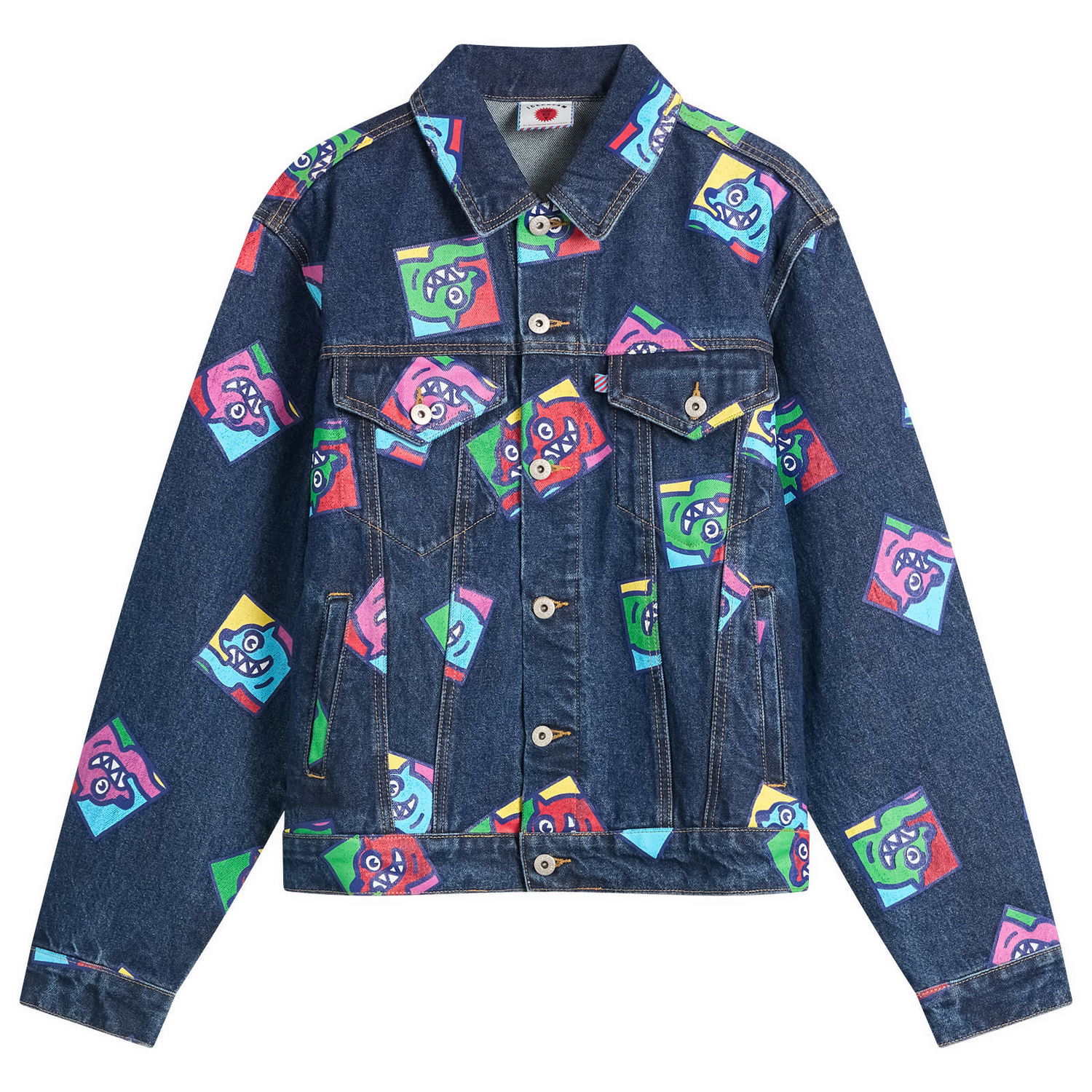 Jakna BBC IceCream ICECREAM Running Dog Tile Trucker Jacket Modra | ICD25374-IND, 0