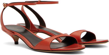 Obleke The Row The Row Vika Ankle Strap Kitten Heel Sandals Rdeča | F1583-SL1, 3