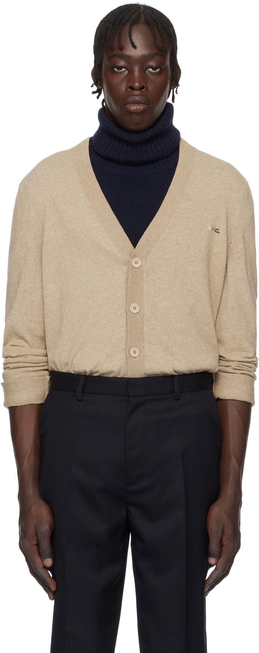 Pleteni pulover A.P.C. Cardigan Bež | COEZJ-H22315