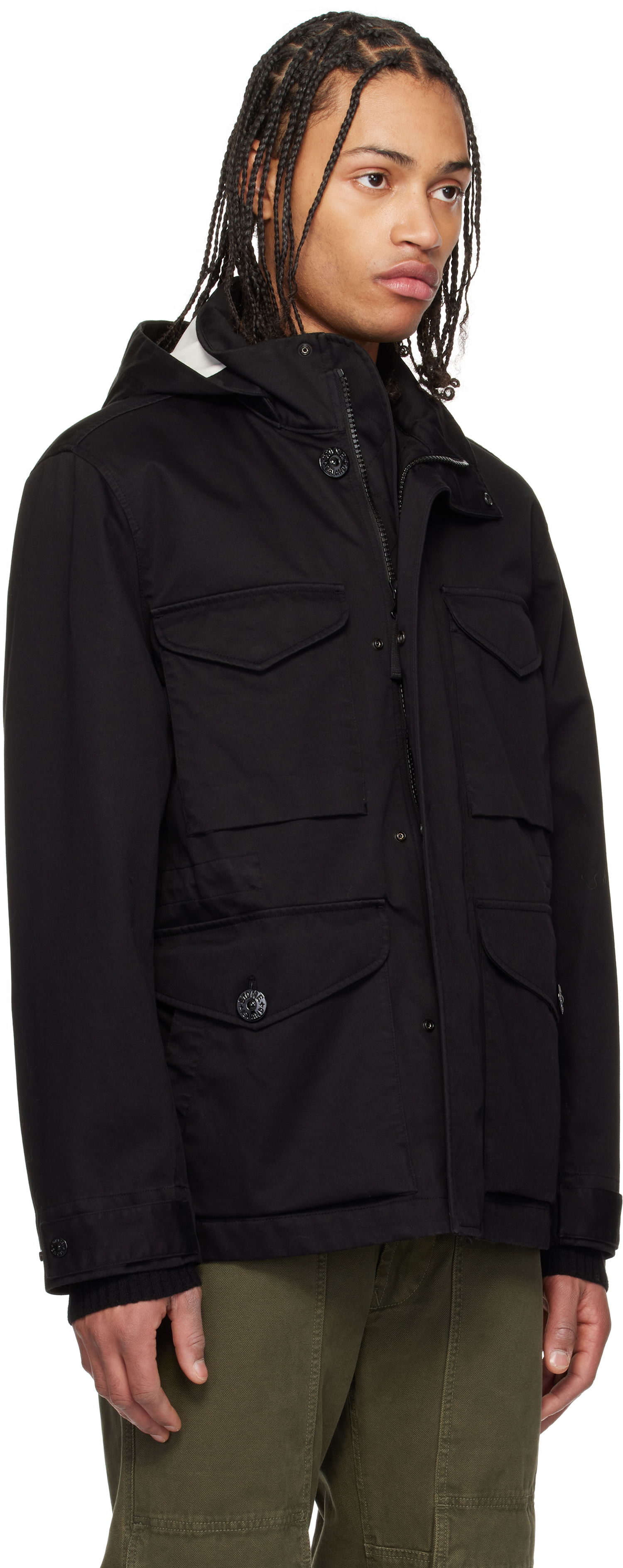 Parka Stone Island Stone Island Field Raso Gommato 3L Jacket Črna | K1S15 4100064 S0034, 1