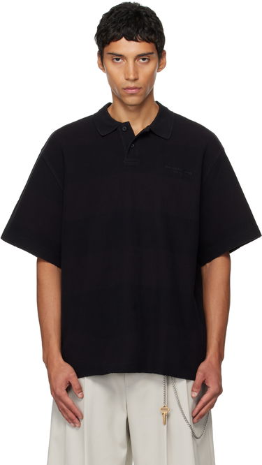 Polo majica Alexander Wang Alexander Wang Rib Short Sleeve Polo Črna | 6CC3251094, 0