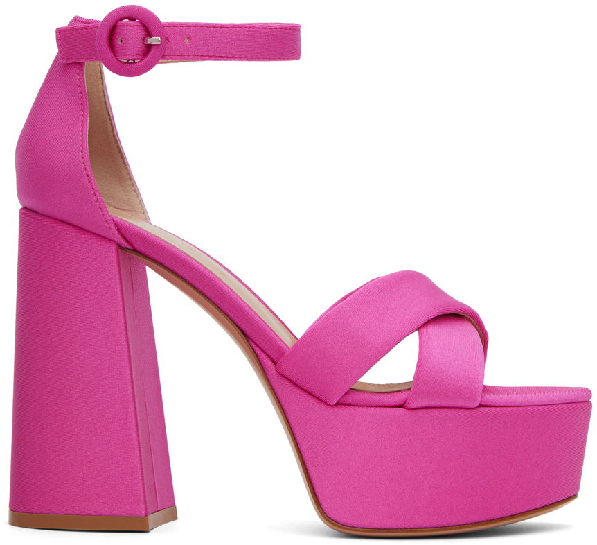 Superge in čevlji Gianvito Rossi Sheridan Heeled Platform Sandals Roza | G61418.70RIC.LYC, 0