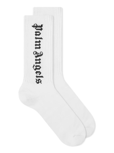 Nogavice Palm Angels Logo Socks Bela | PMRA001C99FAB0020110