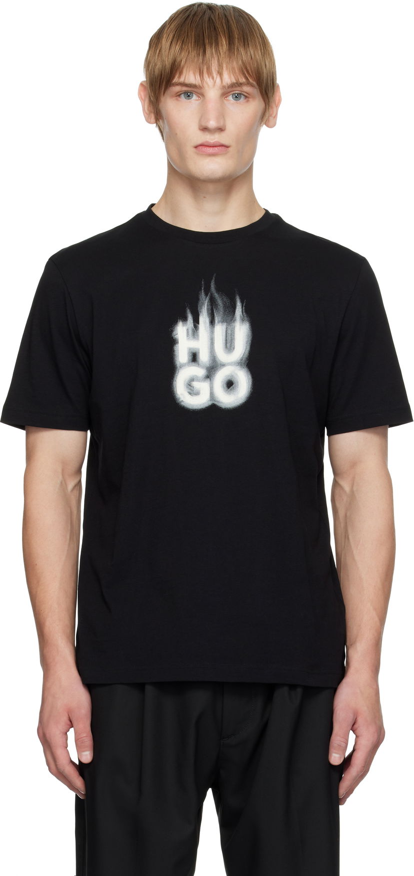 Majica BOSS Flame Logo Black T-Shirt Črna | 50535363