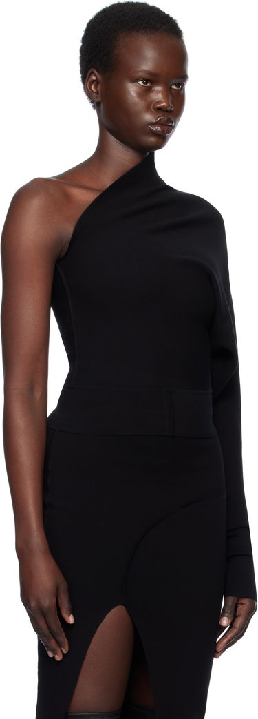 Obleke Rick Owens Rick Owens Hollywood One Shoulder Asymmetrical Top Črna | RP01E7691 KST, 1