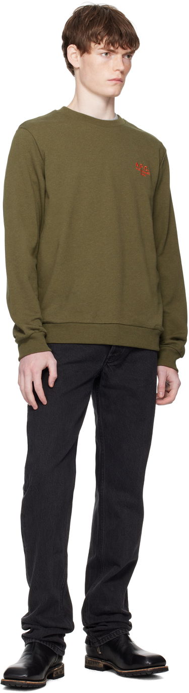 Pulover A.P.C. A.P.C. Rue Madame Standard Sweatshirt Zelena | COHGR-M27913, 3