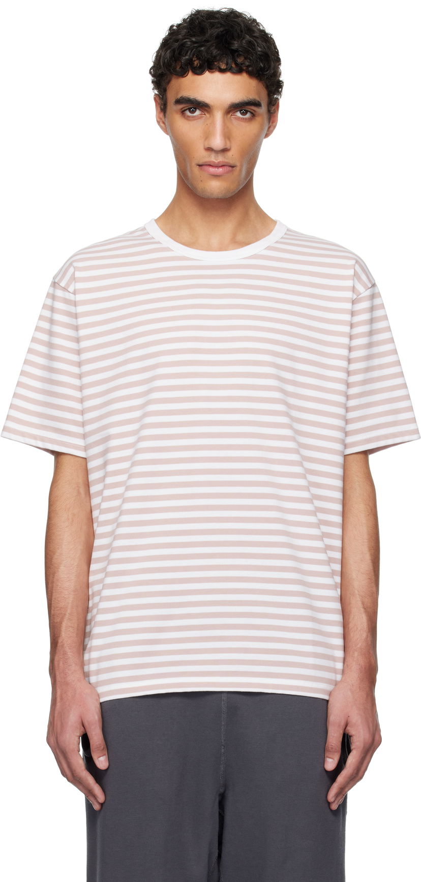 Majica NANAMICA nanamica Stripe Jersey T-Shirt Roza | S25SH120U