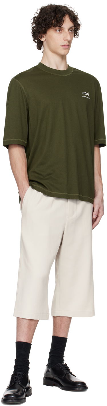 Kratke hlače AMI AMI Paris Elasticated Shorts Bež | HSO310.CO0106, 3