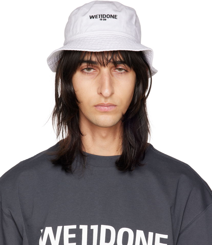 Klobuk We11done Logo Bucket Hat Bela | WD-AH3-22-420-U-WH