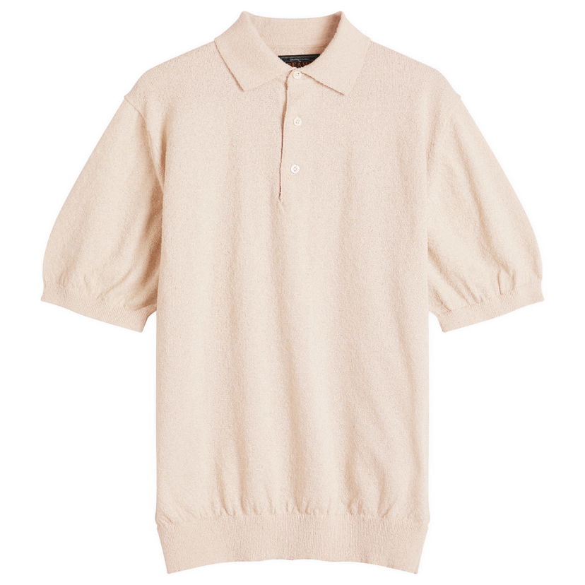 Polo majica BEAMS Beams Plus Boucle Knit Polo Bež | 3802-0051-156-20
