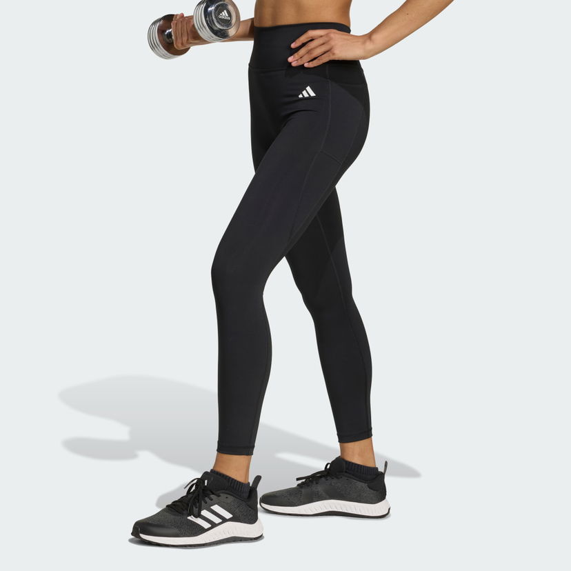 Pajkice adidas Performance Optime Essentials No Front Rise Seam 7/8 Tights Črna | JY4815