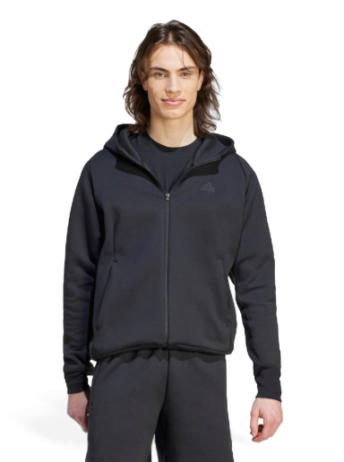 Pulover adidas Originals Z.N.E. Premium Full-Zip Hooded Črna | IN5089