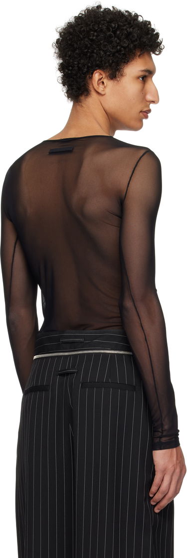 Bodi Jean Paul Gaultier Jean Paul Gaultier Signature Mesh Long Sleeve T-Shirt Črna | 25/33-F-TO263I-T005-00, 2