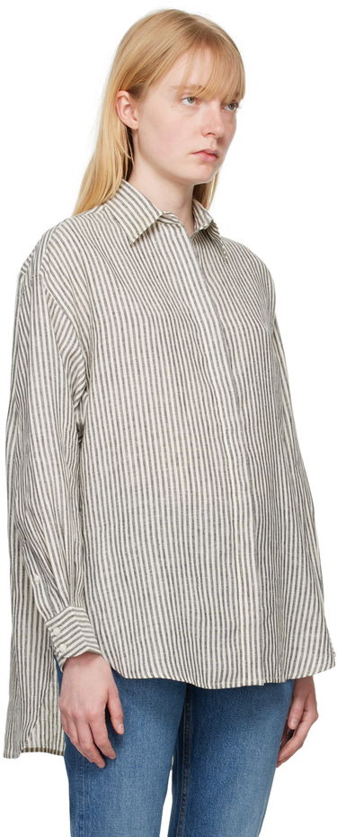 Srajce rag & bone Ryan Striped Linen Shirt Bela | WAW24PA0173817, 1