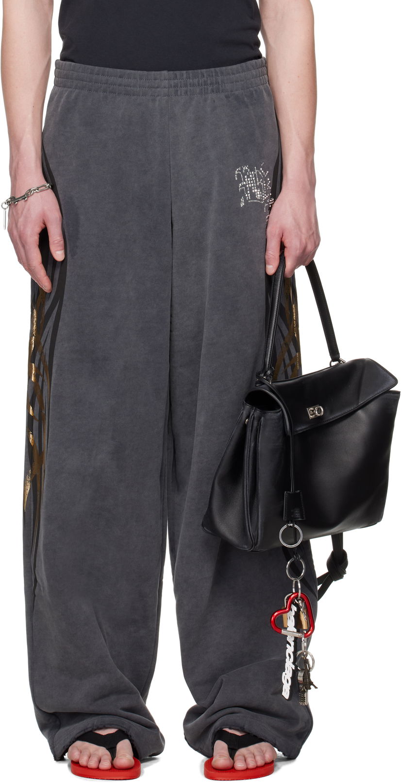 Trenirka Balenciaga Tacky Gold Baggy Sweatpants Siva | 803266TRVR6