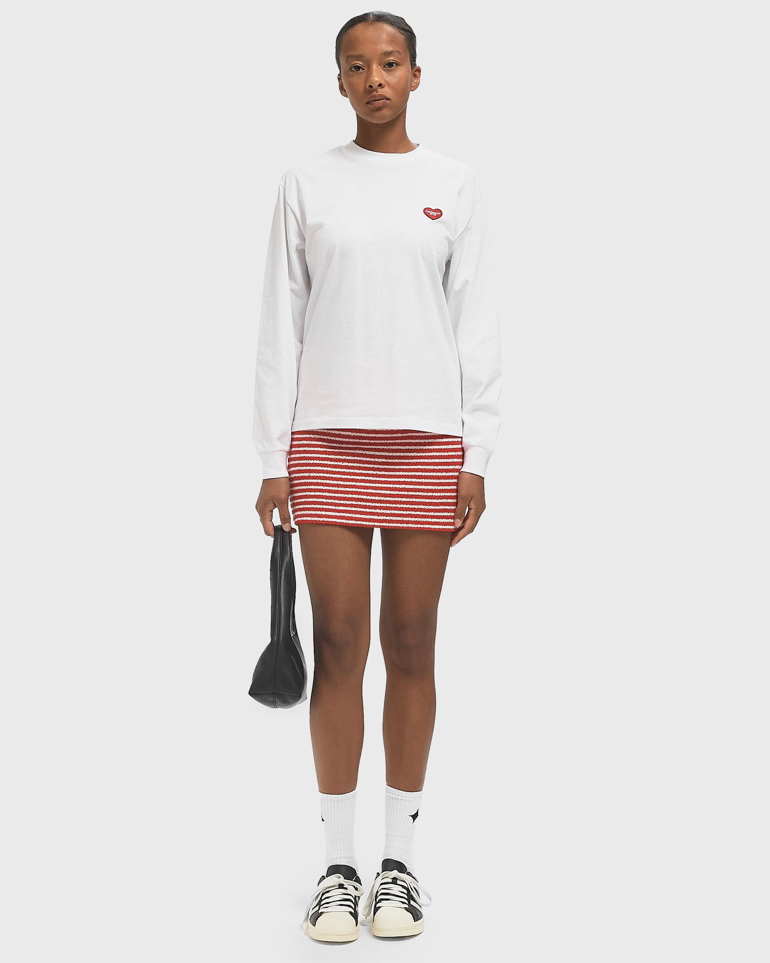 Majica Carhartt WIP Long Sleeve Heart Patch T-Shirt Bela | I035469-1WZ.XX, 1