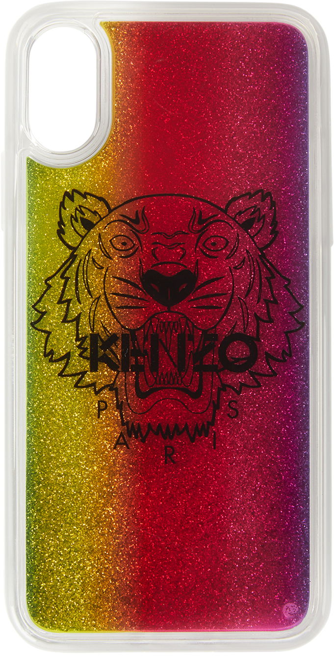 Modni dodatki KENZO Kenzo Tiger iPhone X/XS Glitter Case Večbarvna | FA5COKIFXTLQ
