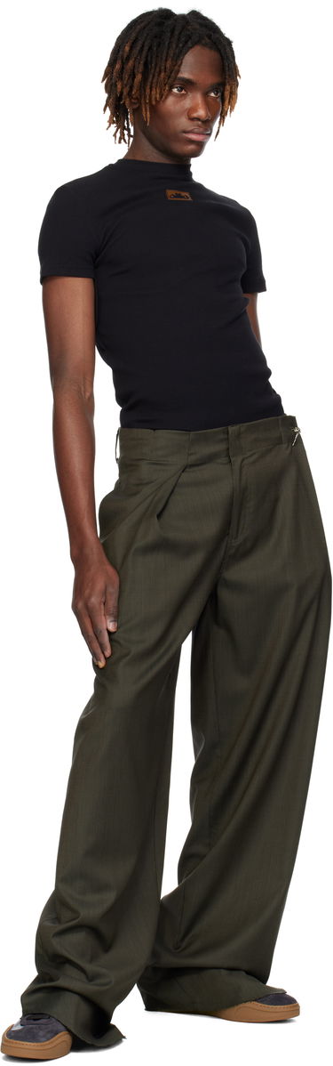 Hlače Serapis Serapis Jewel Rudder Wide-Leg Trousers Zelena | SS25_RP_1, 3
