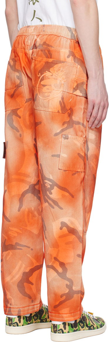 Cargo hlače AAPE by A Bathing Ape AAPE by A Bathing Ape Camo Cargo Pants Oranžna | AAPPTMA682XAMBGE, 2