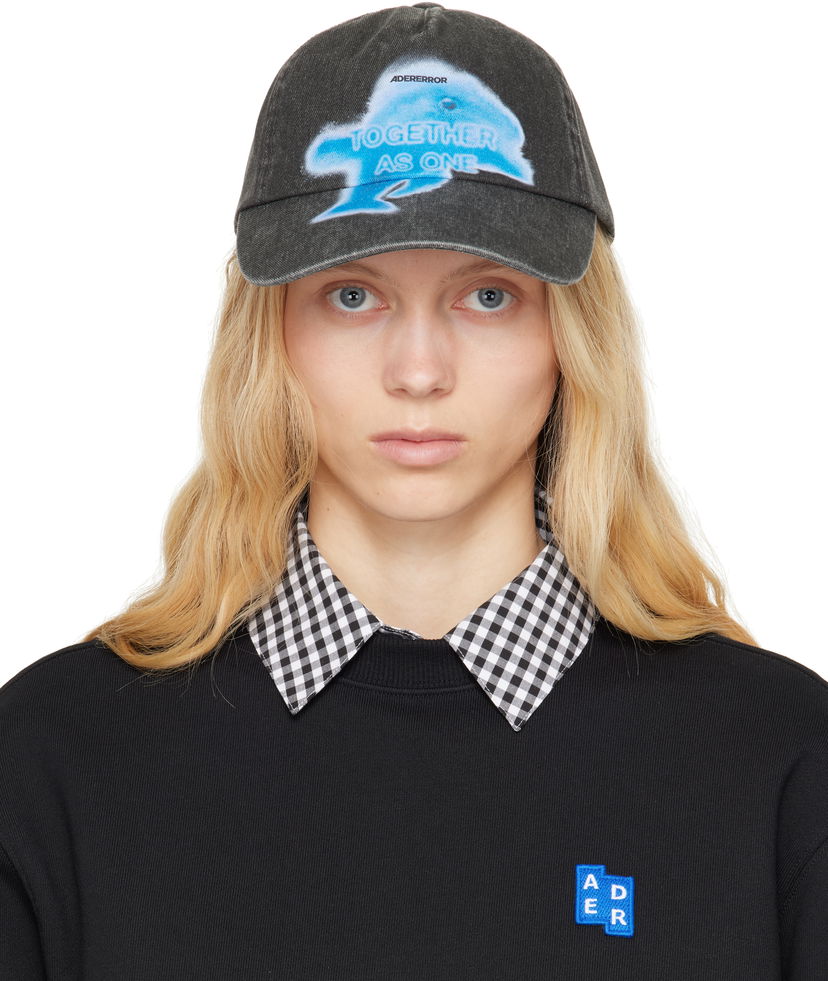 Kapa ADER ERROR ADER error Faded Denim Cap Črna | BO01SSHW0217BK