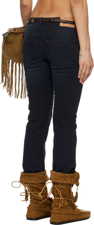 Kavbojke ISABEL MARANT Isabel Marant Vanel Lace-Up Jeans Črna | PA0544FB-C2H02I, 2