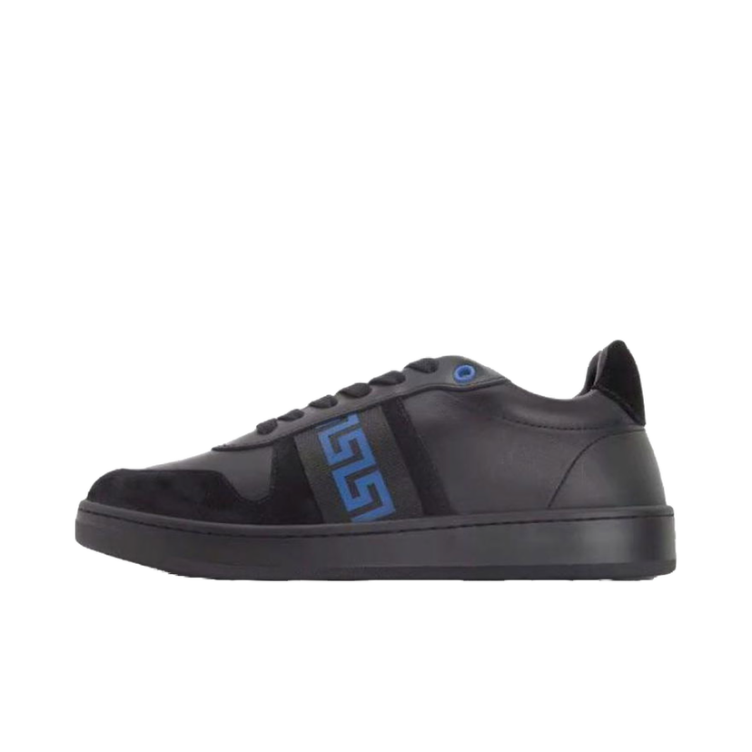 Superge in čevlji Versace Leather Low Top Sneaker Black Blue Črna | 1011938 1A08931 2BB60