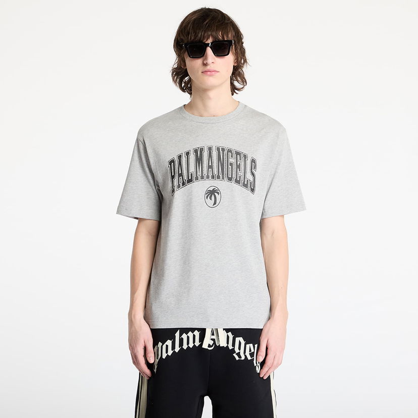 Majica Palm Angels Palm Angels College Palm Slim T-Shirt Siva | PMAA089S25JER0010810