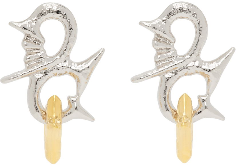 Uhani Chopova Lowena Chopova Lowena Entwined Star Drop Earrings Kovinski | 6439