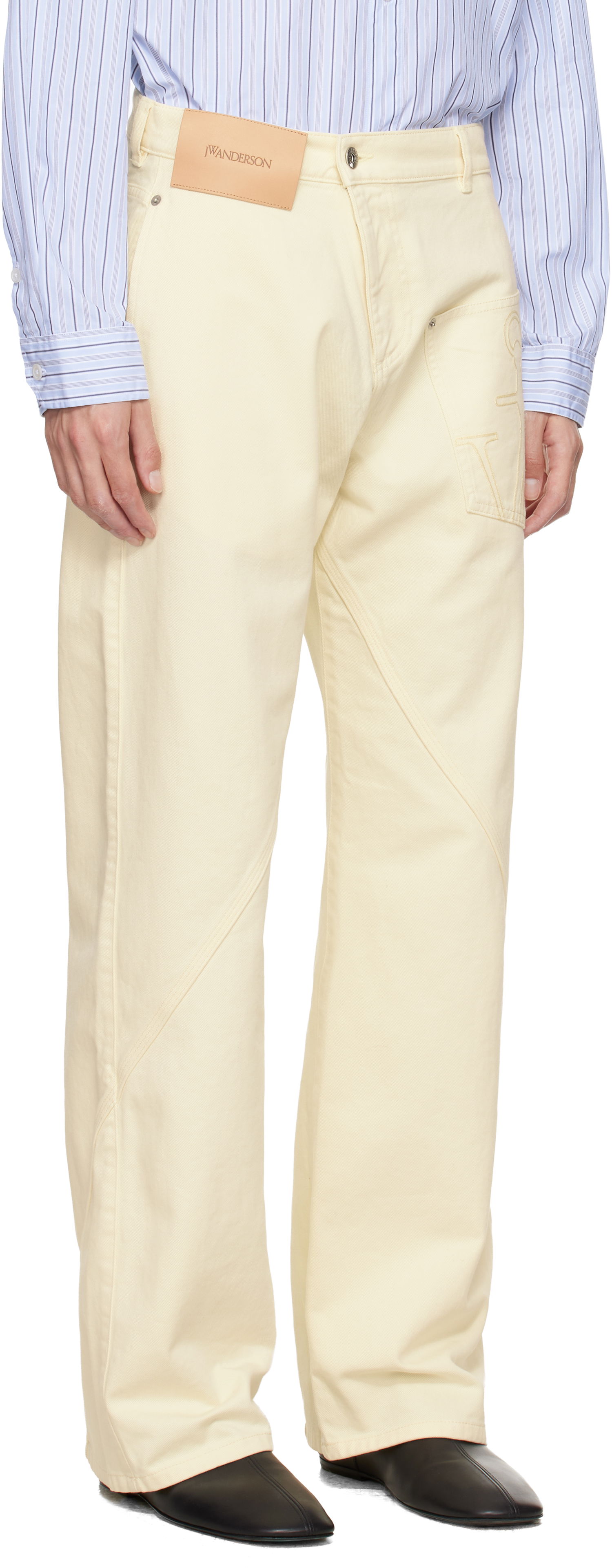 Kavbojke JW Anderson Twisted Workwear Jeans Rumena | TR0405-PG1775, 1
