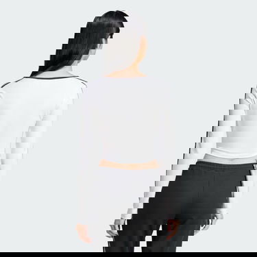 Krop-top adidas Performance Adicolor 3-Stripes Crop Long Sleeve Top Bela | JD4625, 1