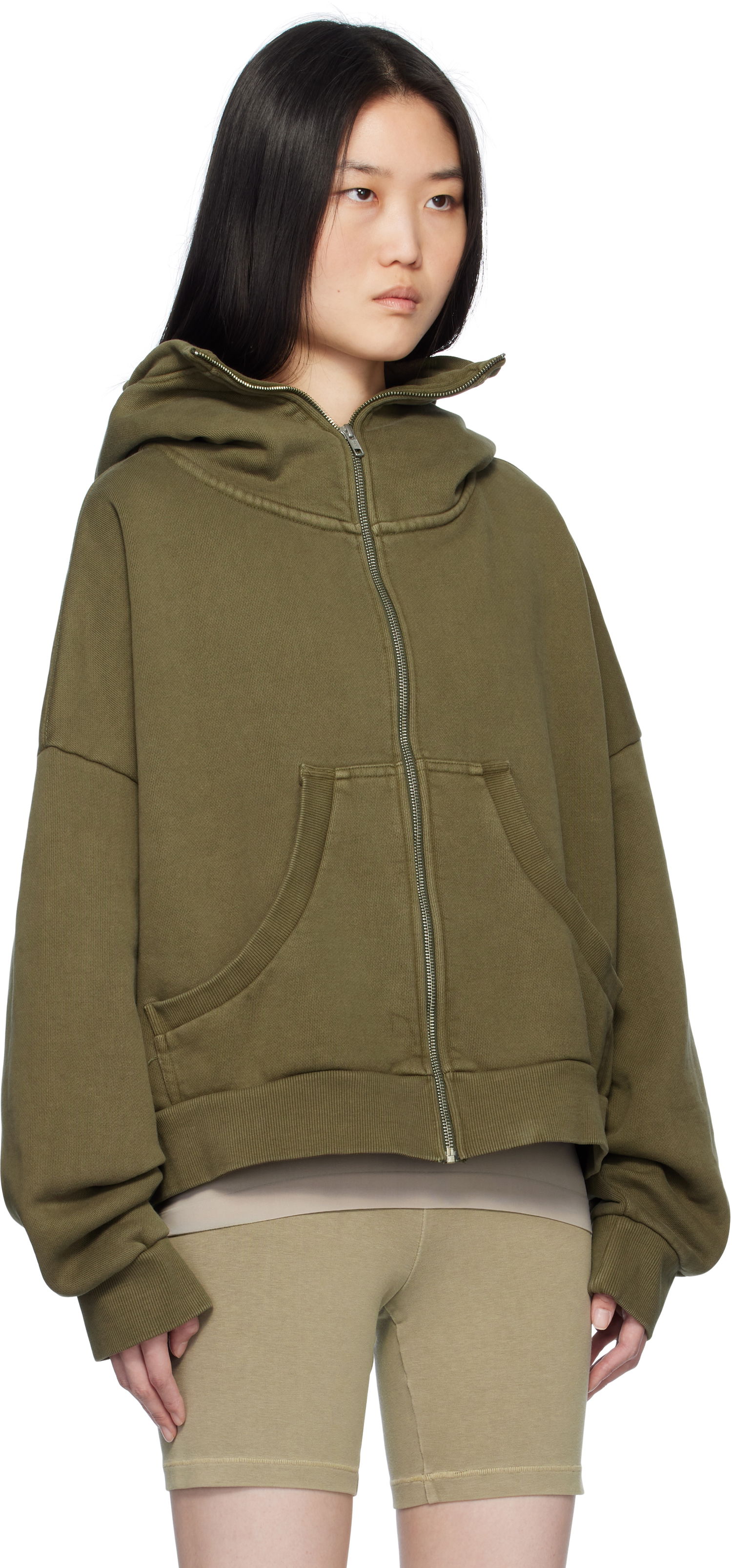 Pulover Entire Studios Hoodie Full Zip Zelena | ES2106MI, 1
